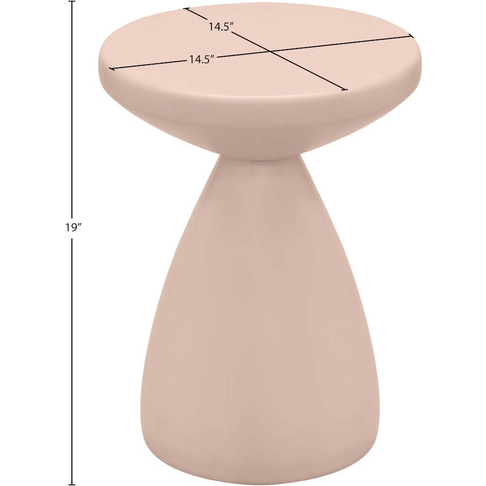 Anika Pink Iron End Table. Picture 5