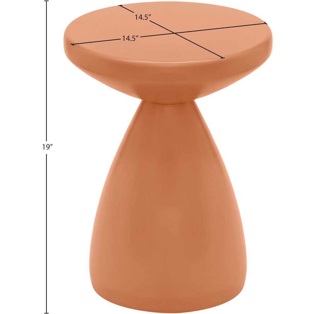 Anika Salmon Iron End Table. Picture 5