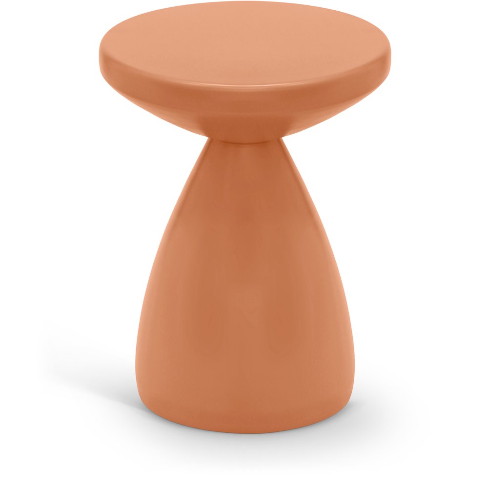 Anika Salmon Iron End Table. Picture 1