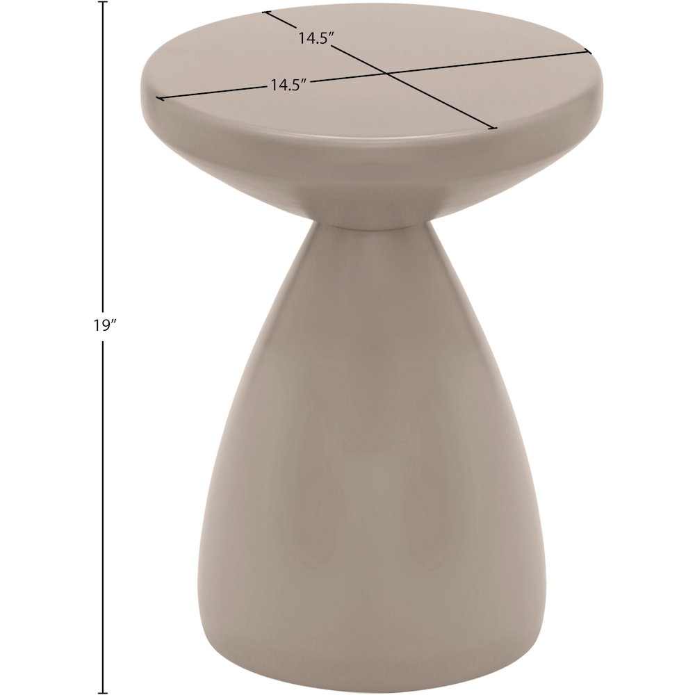 Anika Taupe Iron End Table. Picture 5