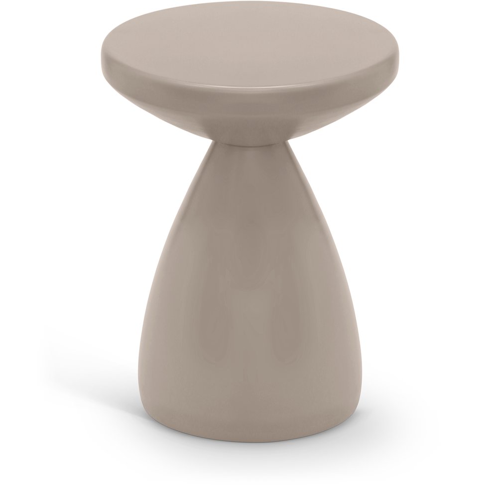 Anika Taupe Iron End Table. Picture 1