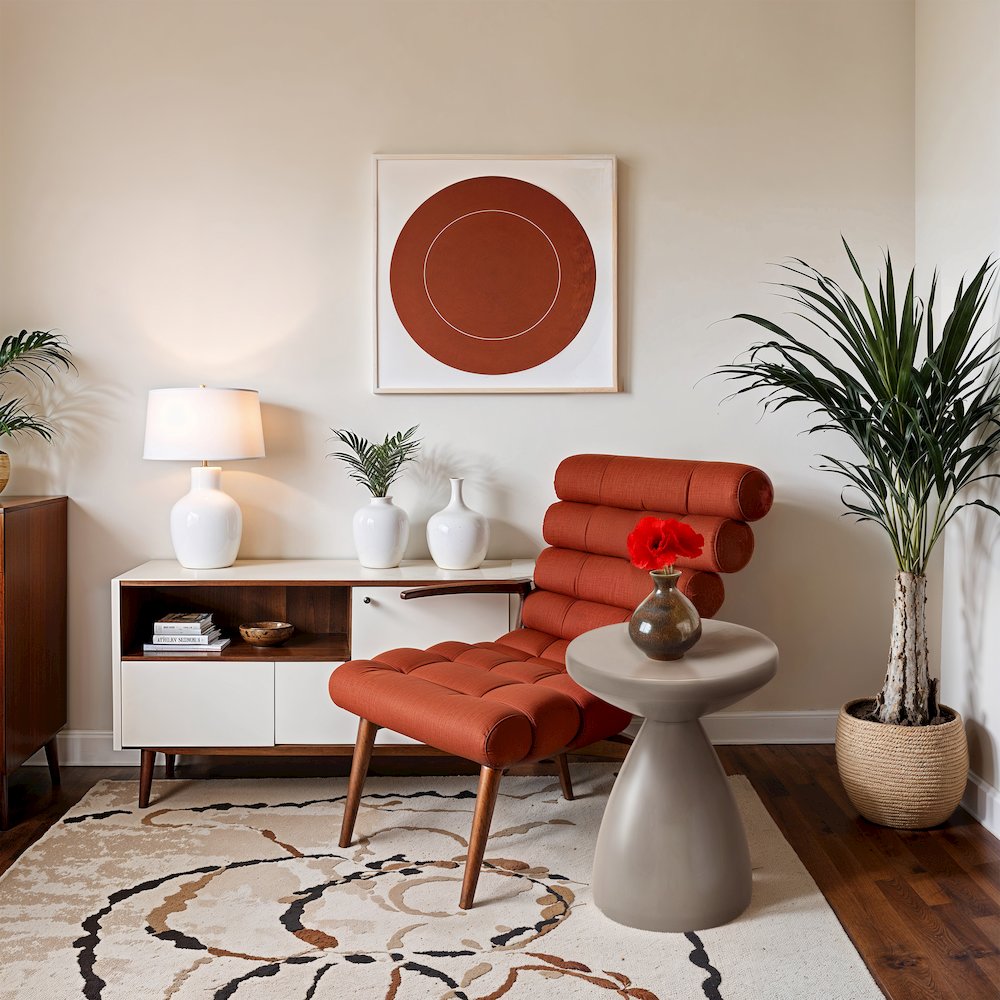 Anika Taupe Iron End Table. Picture 7
