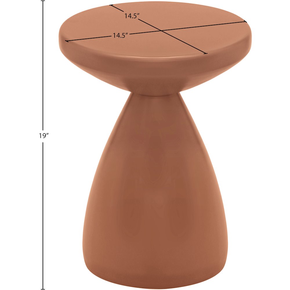 Anika Terracotta Iron End Table. Picture 5