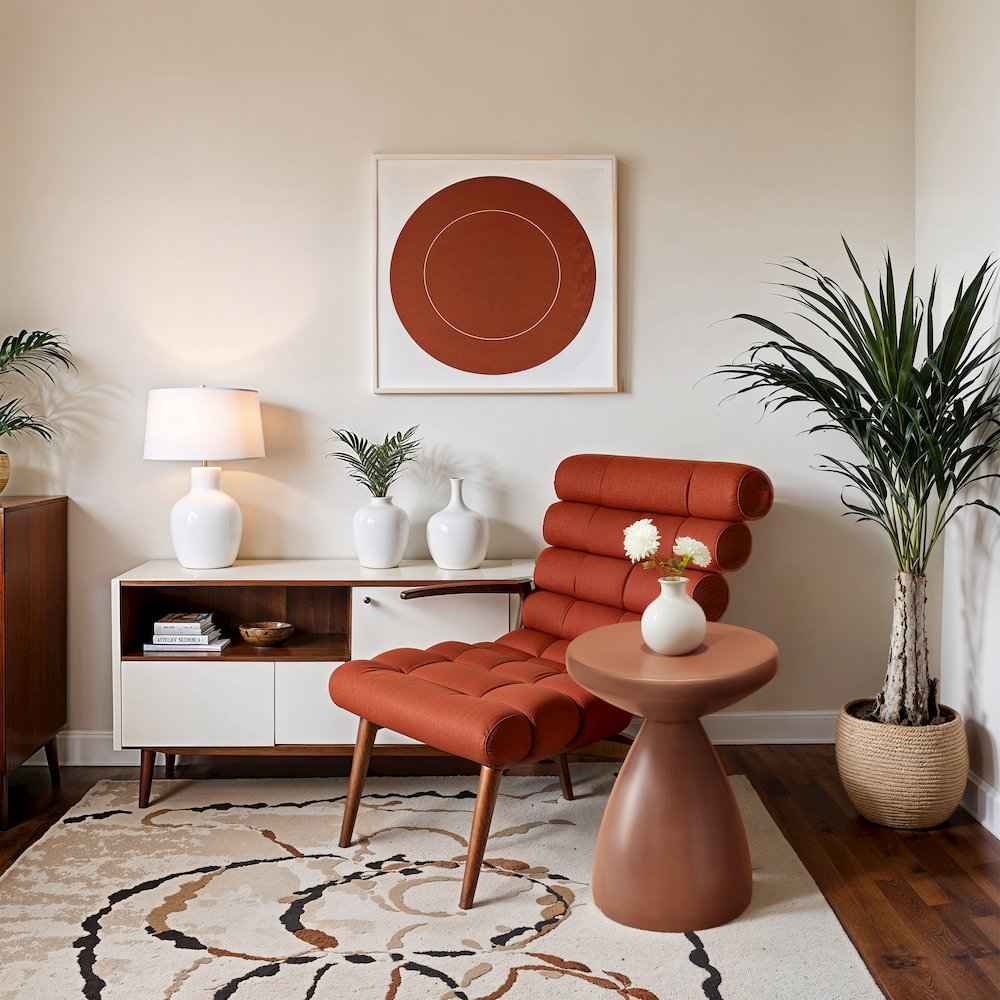 Anika Terracotta Iron End Table. Picture 7
