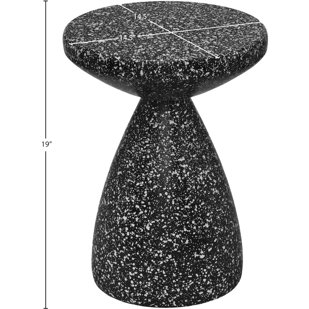 Anika Black Iron Terrazzo End Table. Picture 5