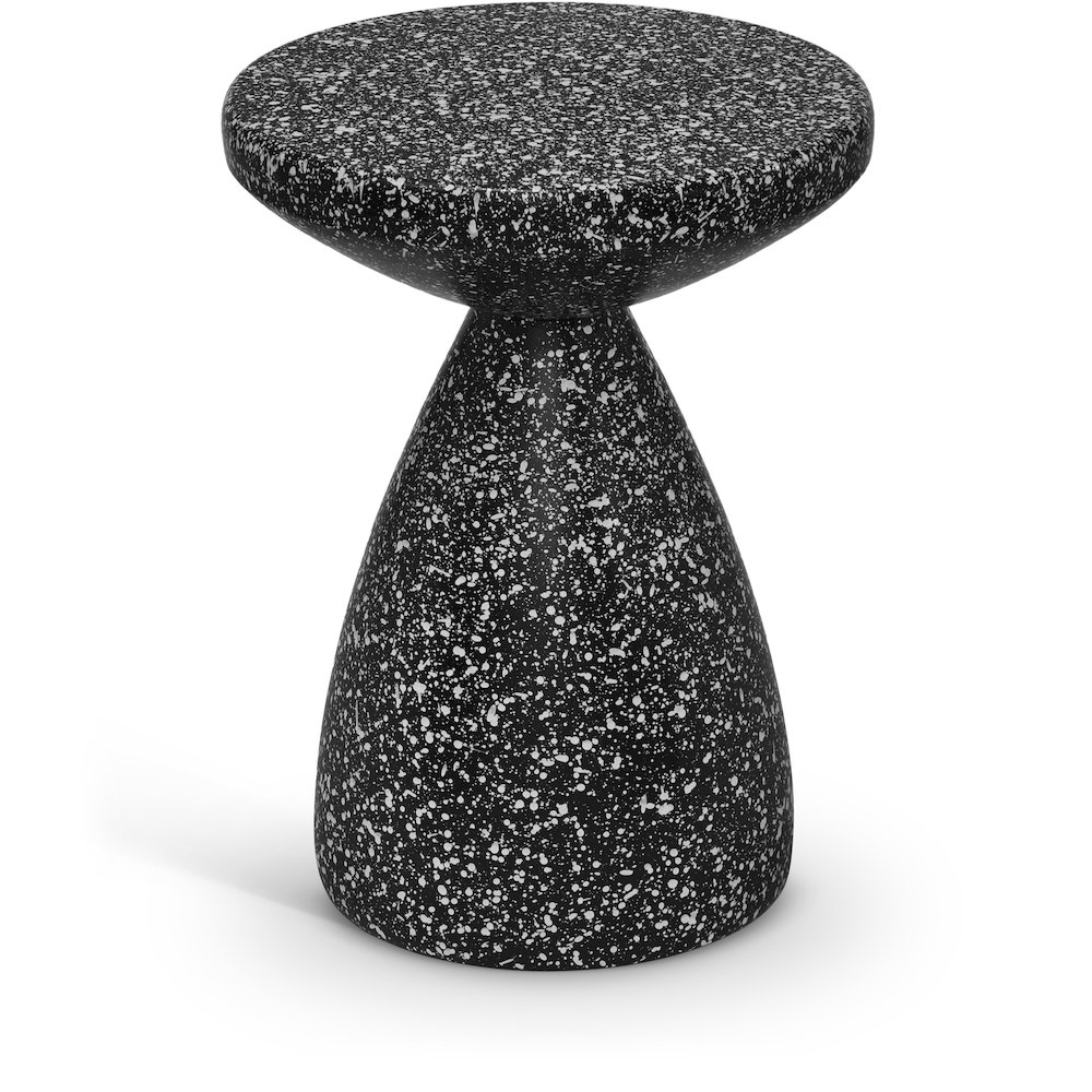 Anika Black Iron Terrazzo End Table. Picture 1