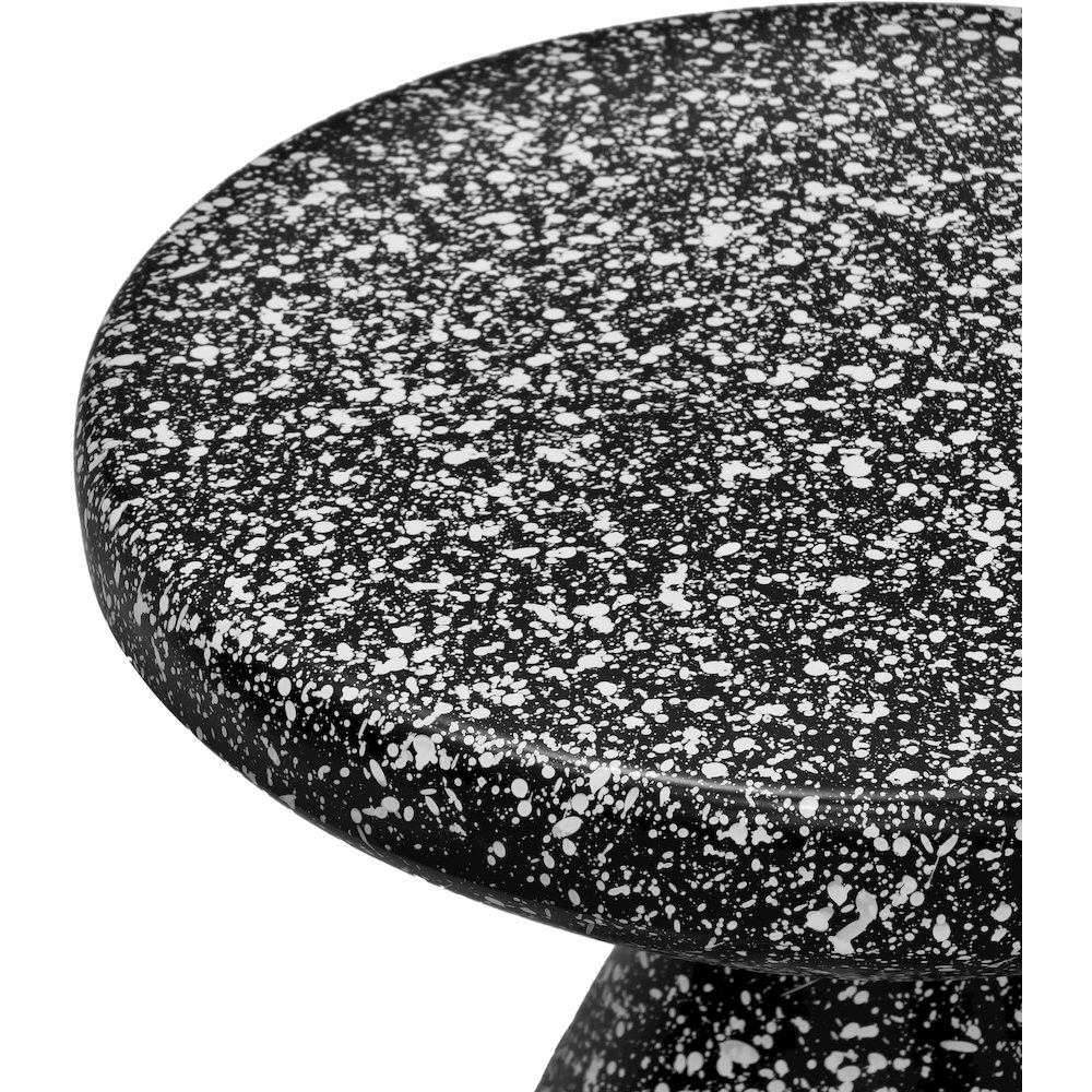 Anika Black Iron Terrazzo End Table. Picture 3