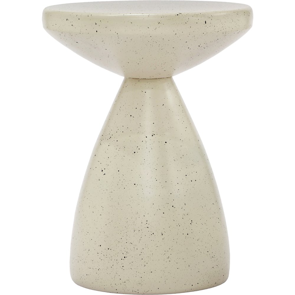 Anika Cream Iron Terrazzo End Table. Picture 2