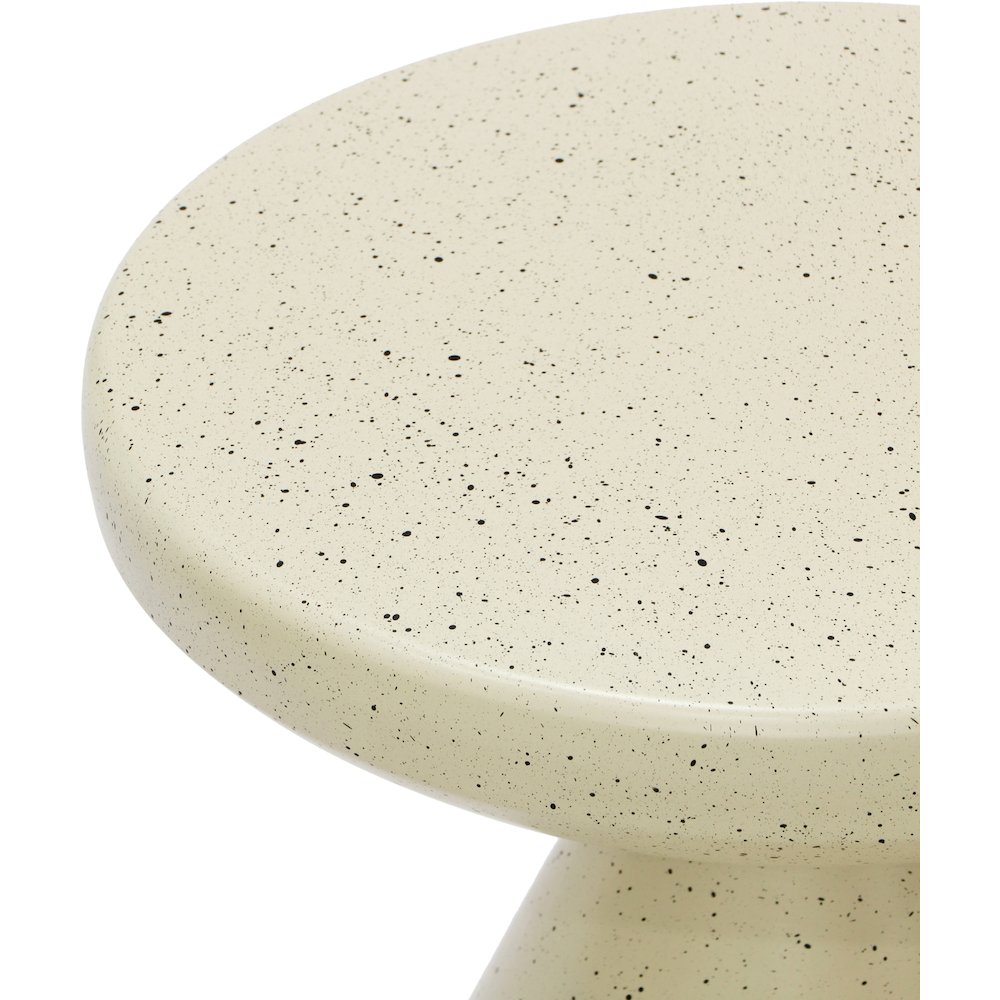 Anika Cream Iron Terrazzo End Table. Picture 3
