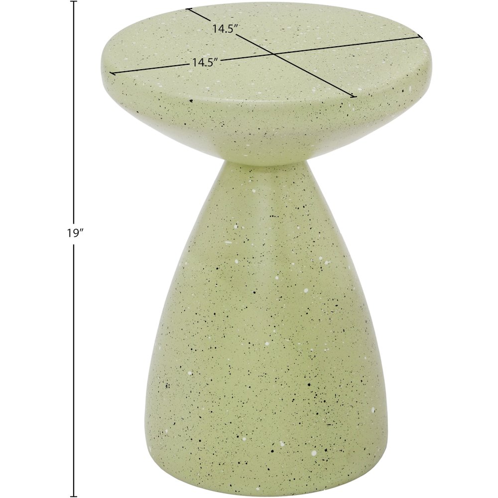 Anika Green Iron Terrazzo End Table. Picture 5