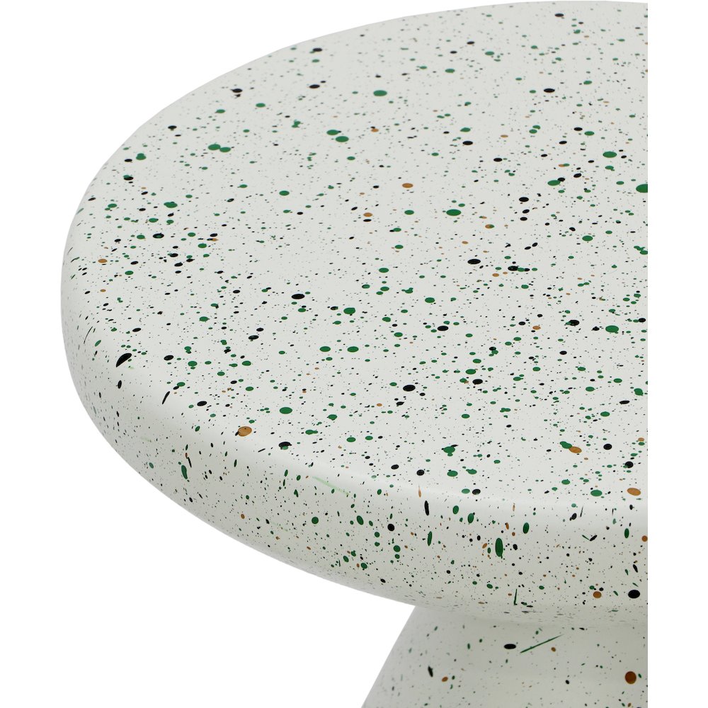 Anika White Iron Terrazzo End Table. Picture 3