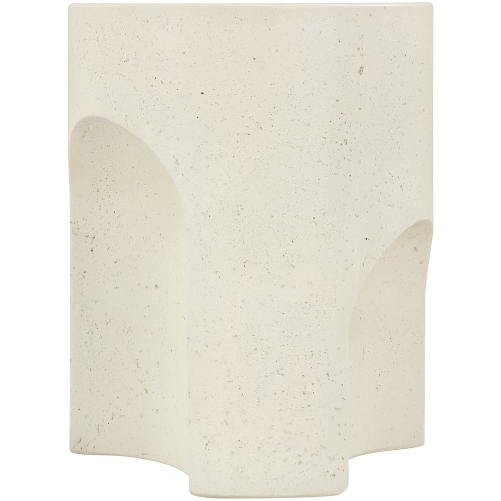 Olira Cream Concrete And Fiberglass Indoor / Outdoor End Table. Picture 5