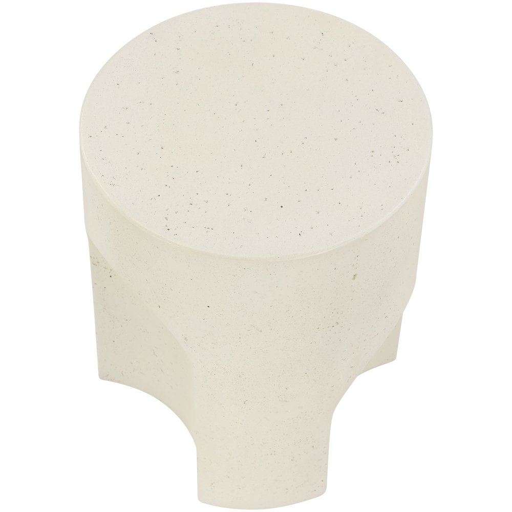 Olira Cream Concrete And Fiberglass Indoor / Outdoor End Table. Picture 7