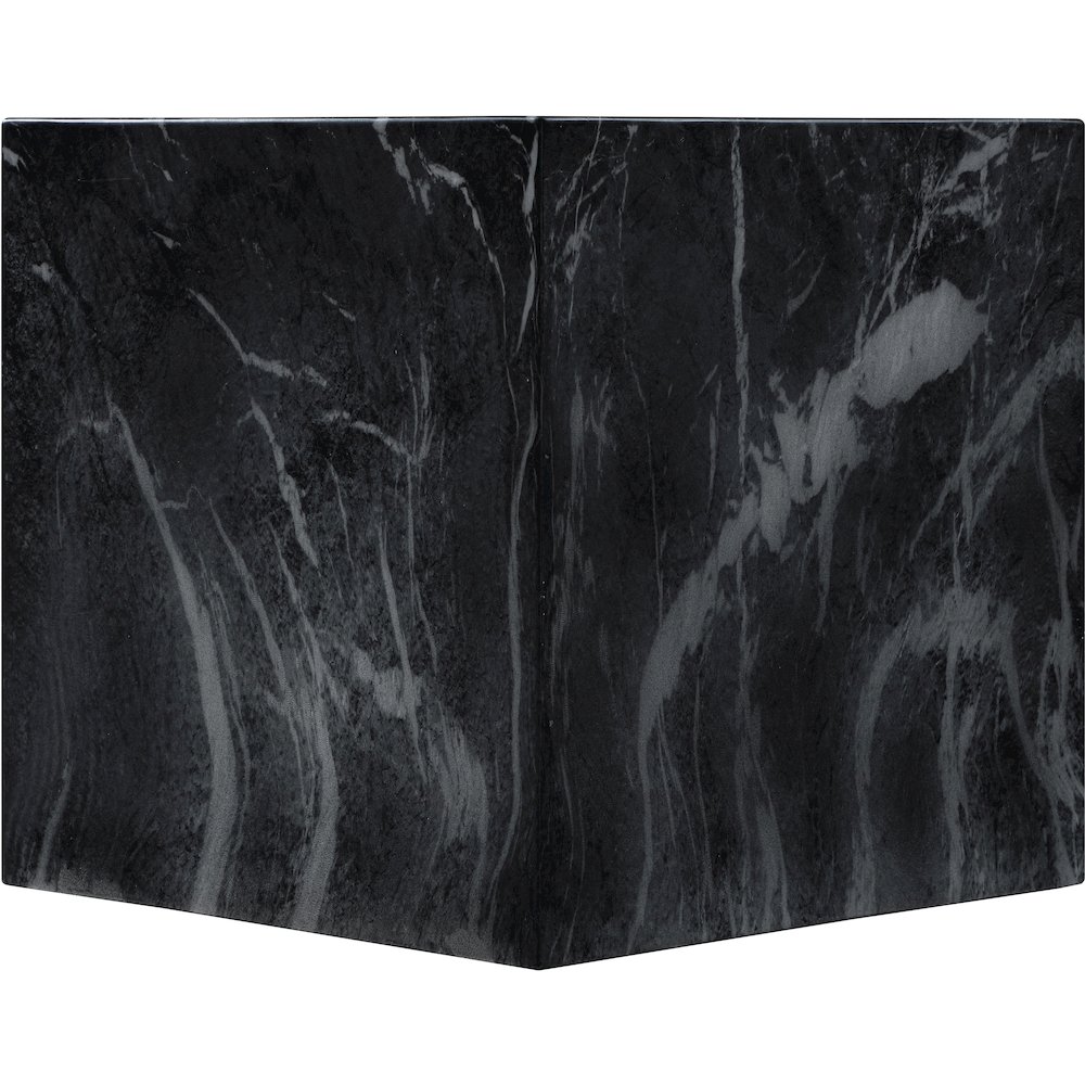 Piazza Black Marble Finish Concrete End Table. Picture 4