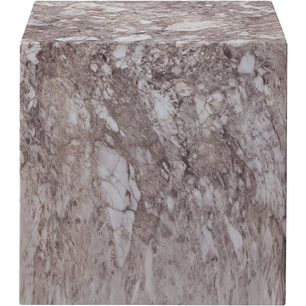 Piazza Brown Marble Finish Concrete End Table. Picture 3