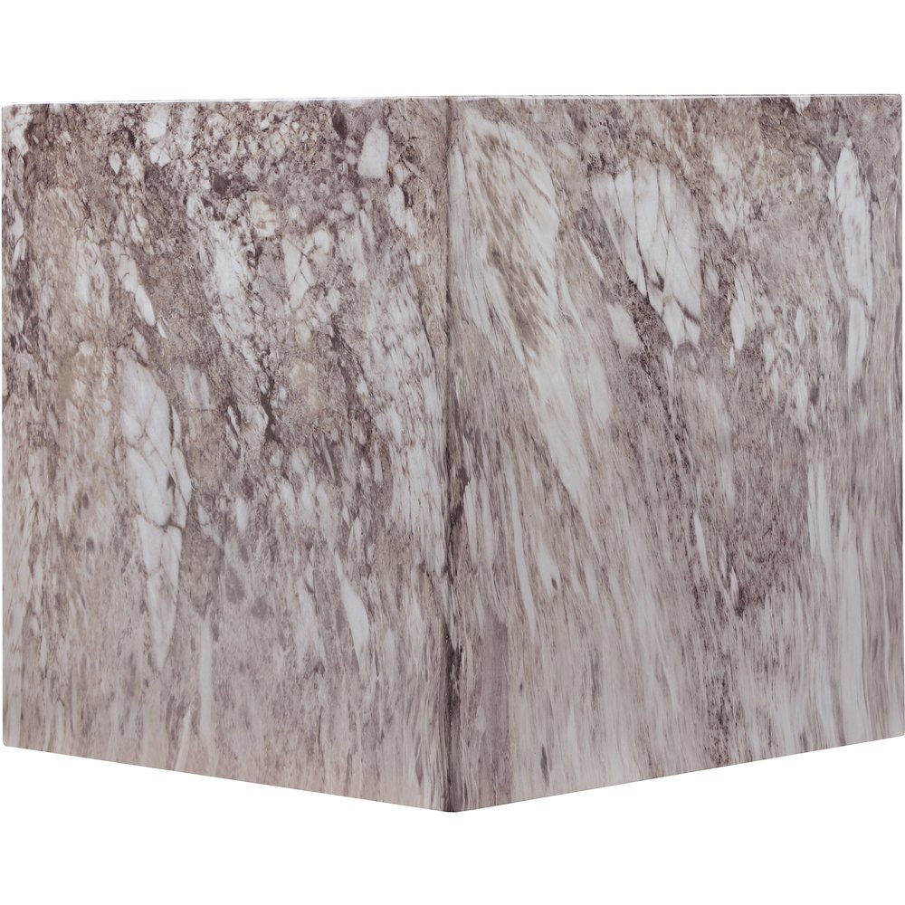 Piazza Brown Marble Finish Concrete End Table. Picture 4