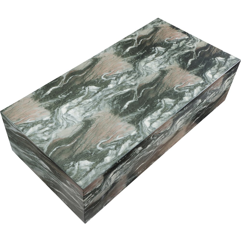 Piazza Green Marble Finish Concrete Coffee Table. Picture 5