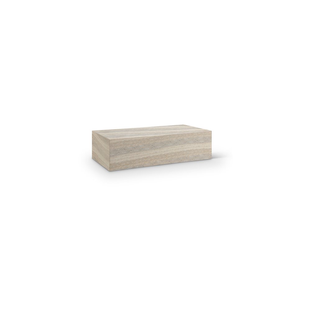 Piazza Travertine Travertine Finish Concrete Coffee Table. Picture 1