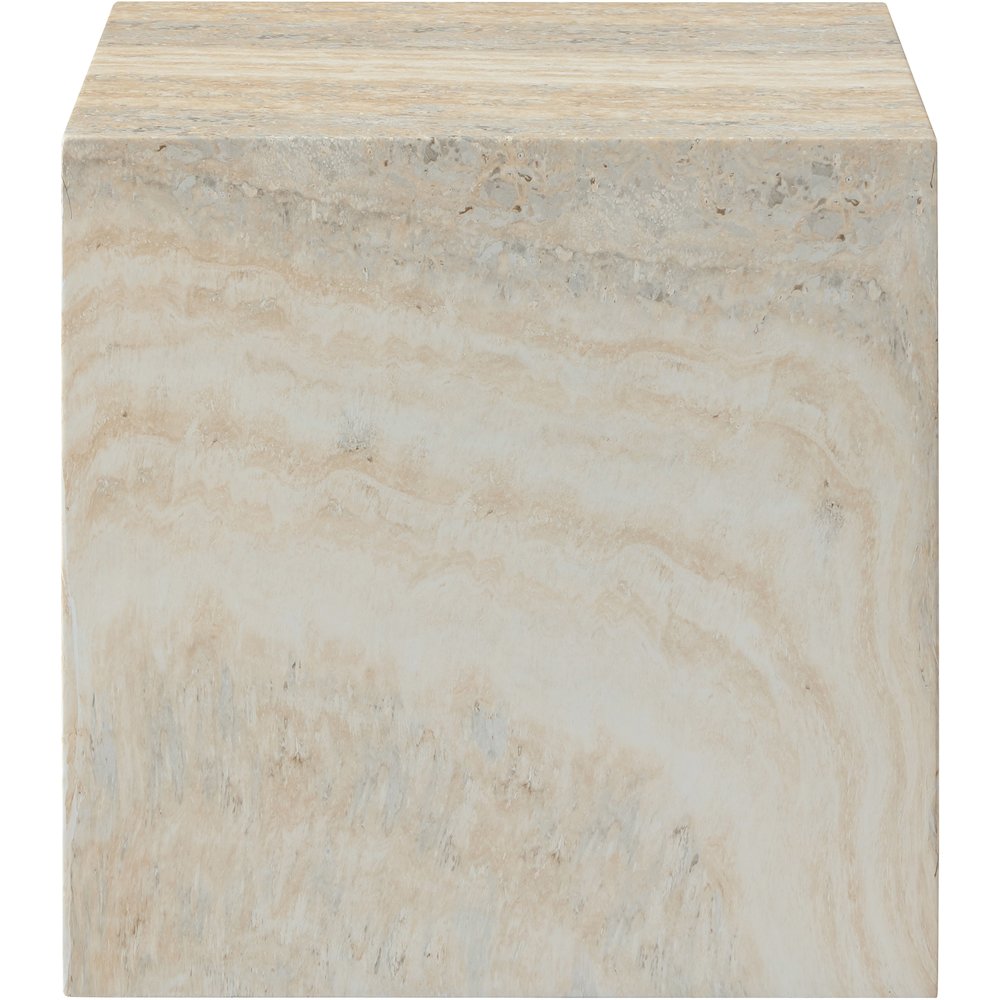 Piazza Travertine Travertine Finish Concrete End Table. Picture 3