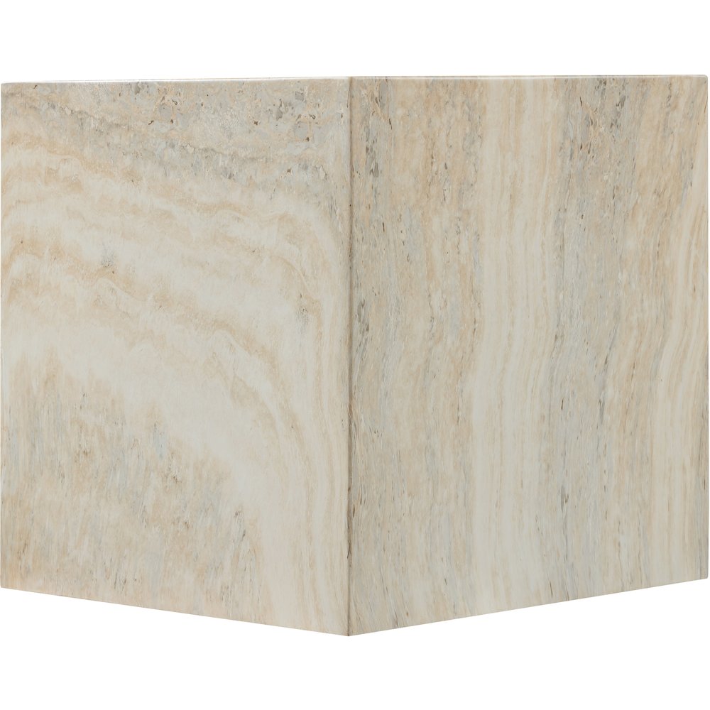 Piazza Travertine Travertine Finish Concrete End Table. Picture 4