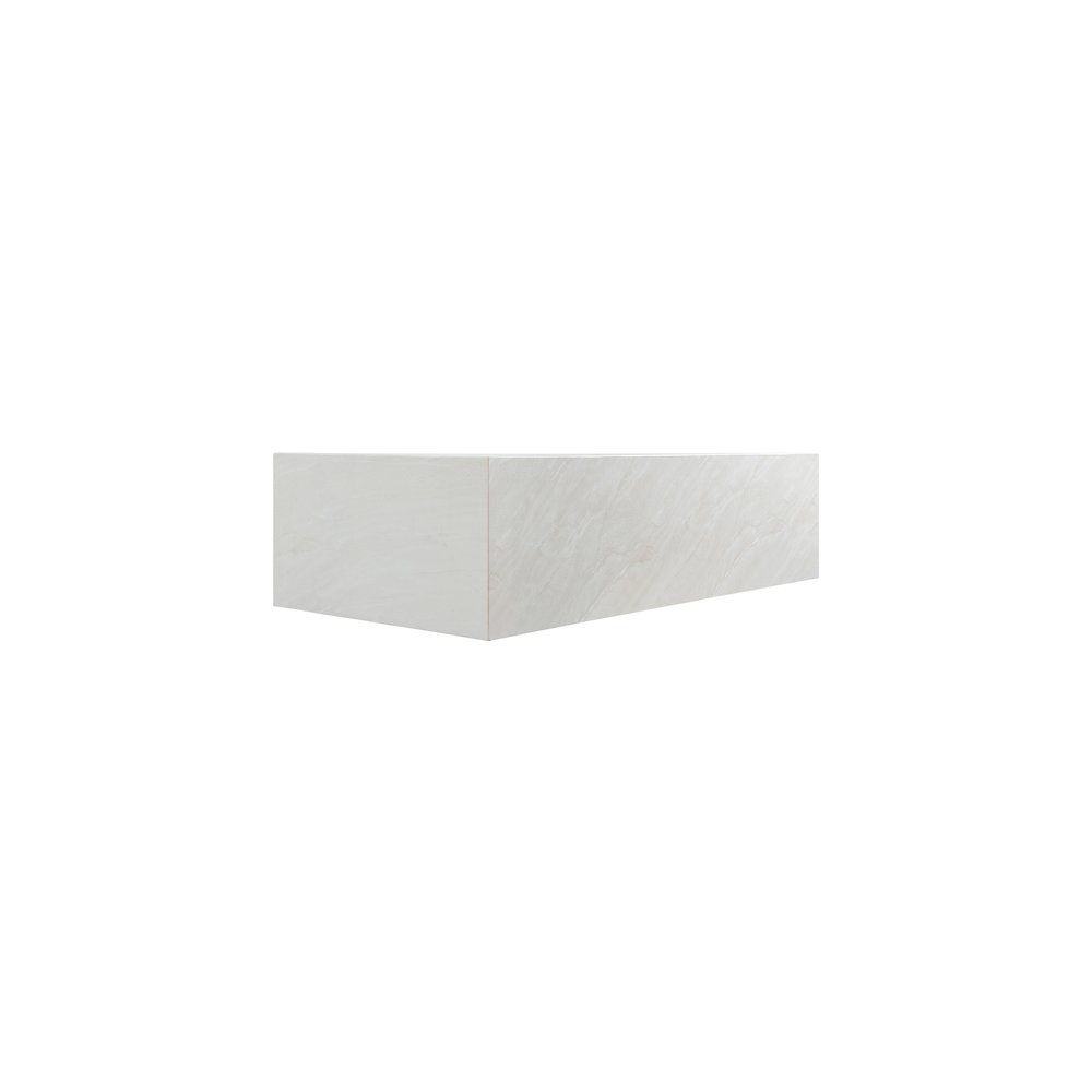 Piazza White Marble Finish Concrete Coffee Table. Picture 4