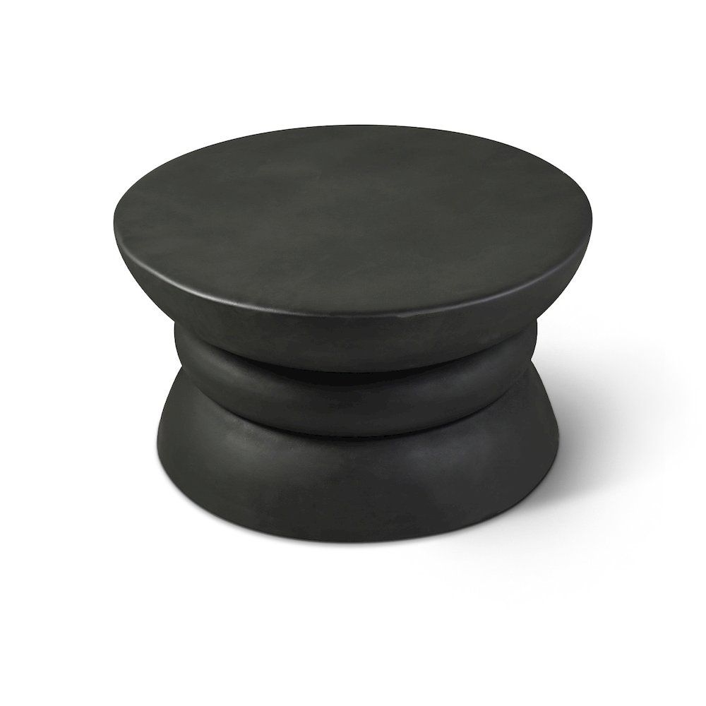 Collins Black Aluminum Coffee Table. Picture 1