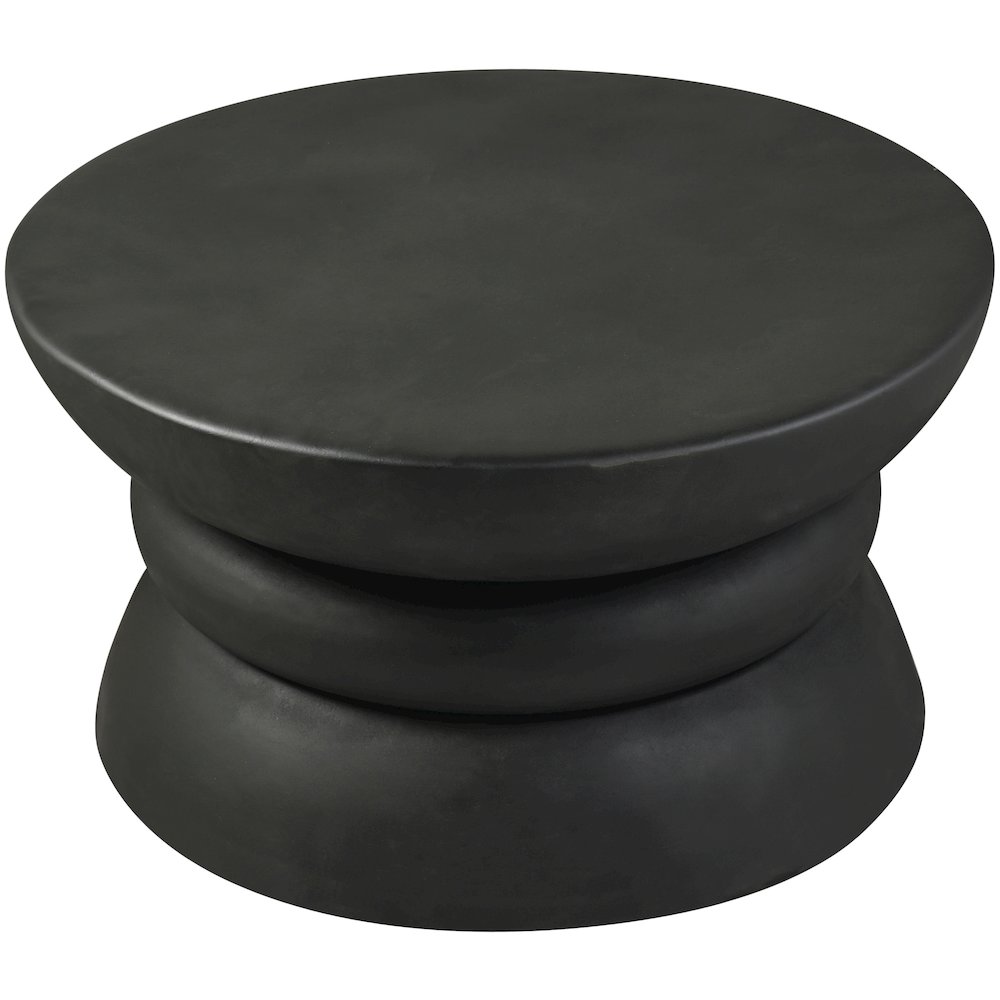 Collins Black Aluminum Coffee Table. Picture 2