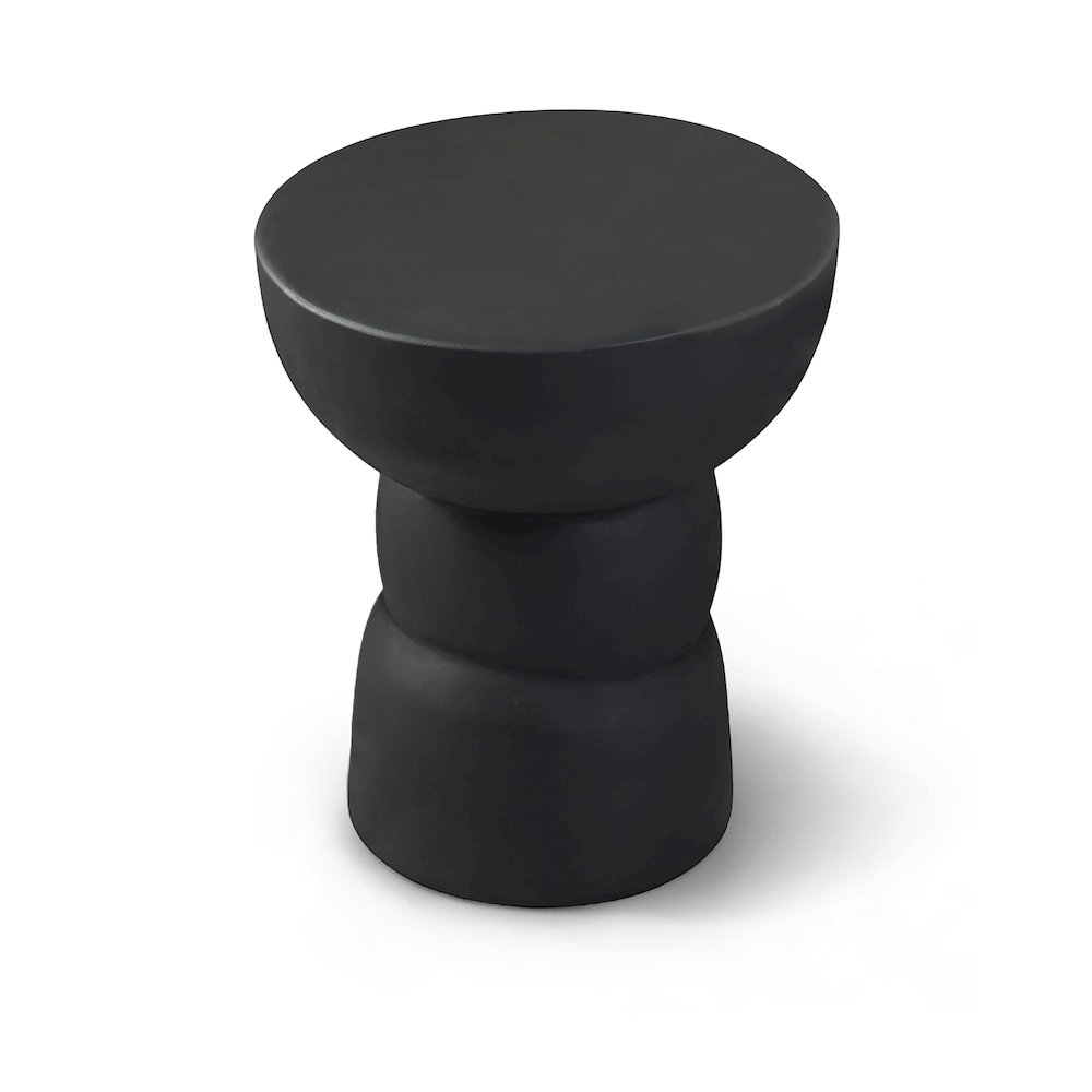 Collins Black Aluminum End Table. Picture 1