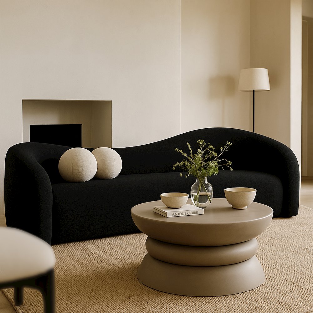 Collins Taupe Aluminum Coffee Table. Picture 5