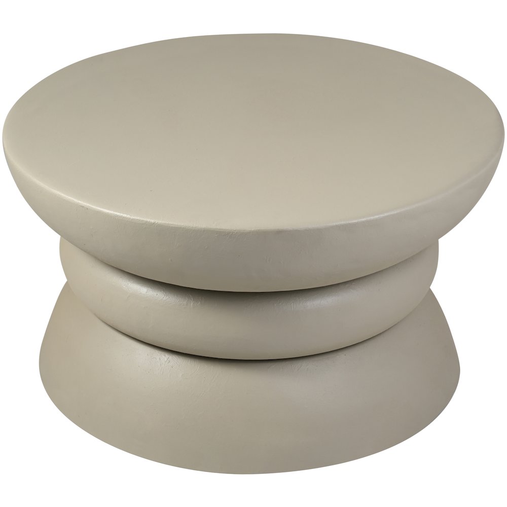 Collins Taupe Aluminum Coffee Table. Picture 2