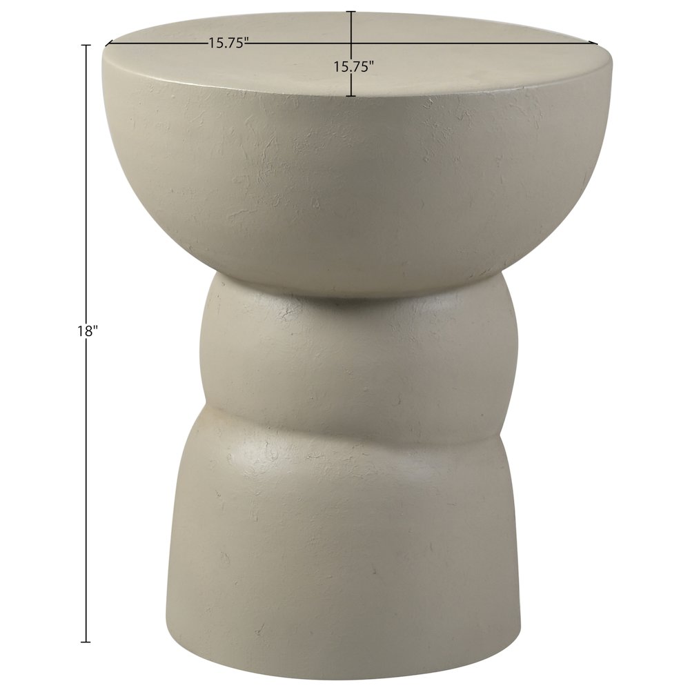 Collins Taupe Aluminum End Table. Picture 3