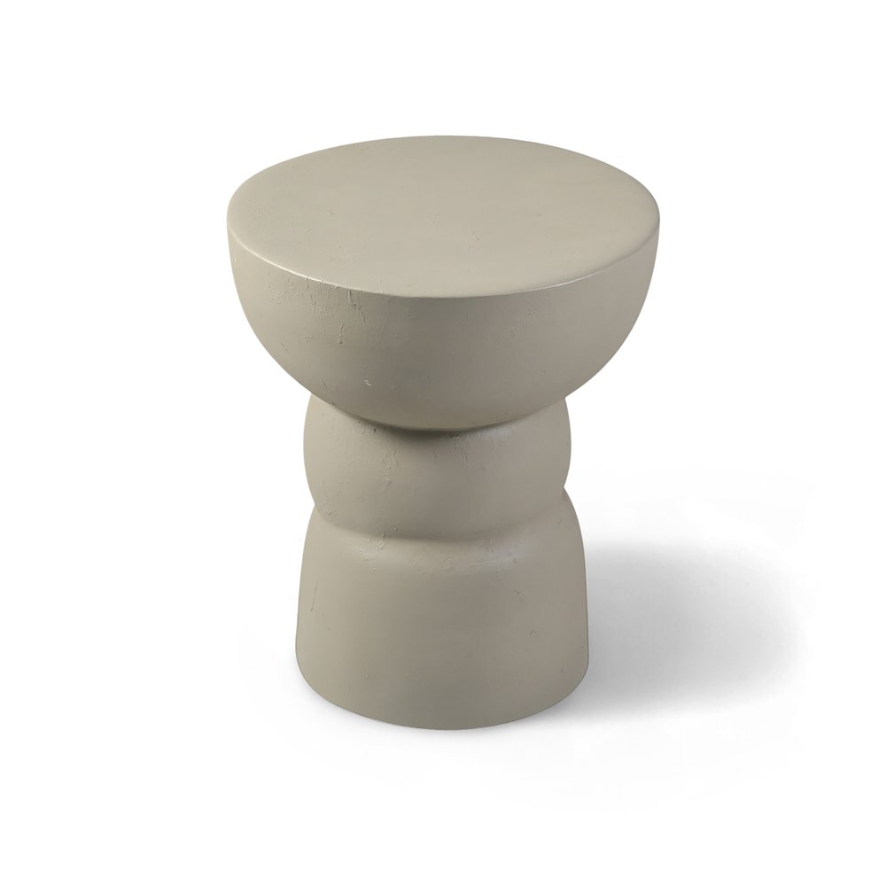 Collins Taupe Aluminum End Table. Picture 1