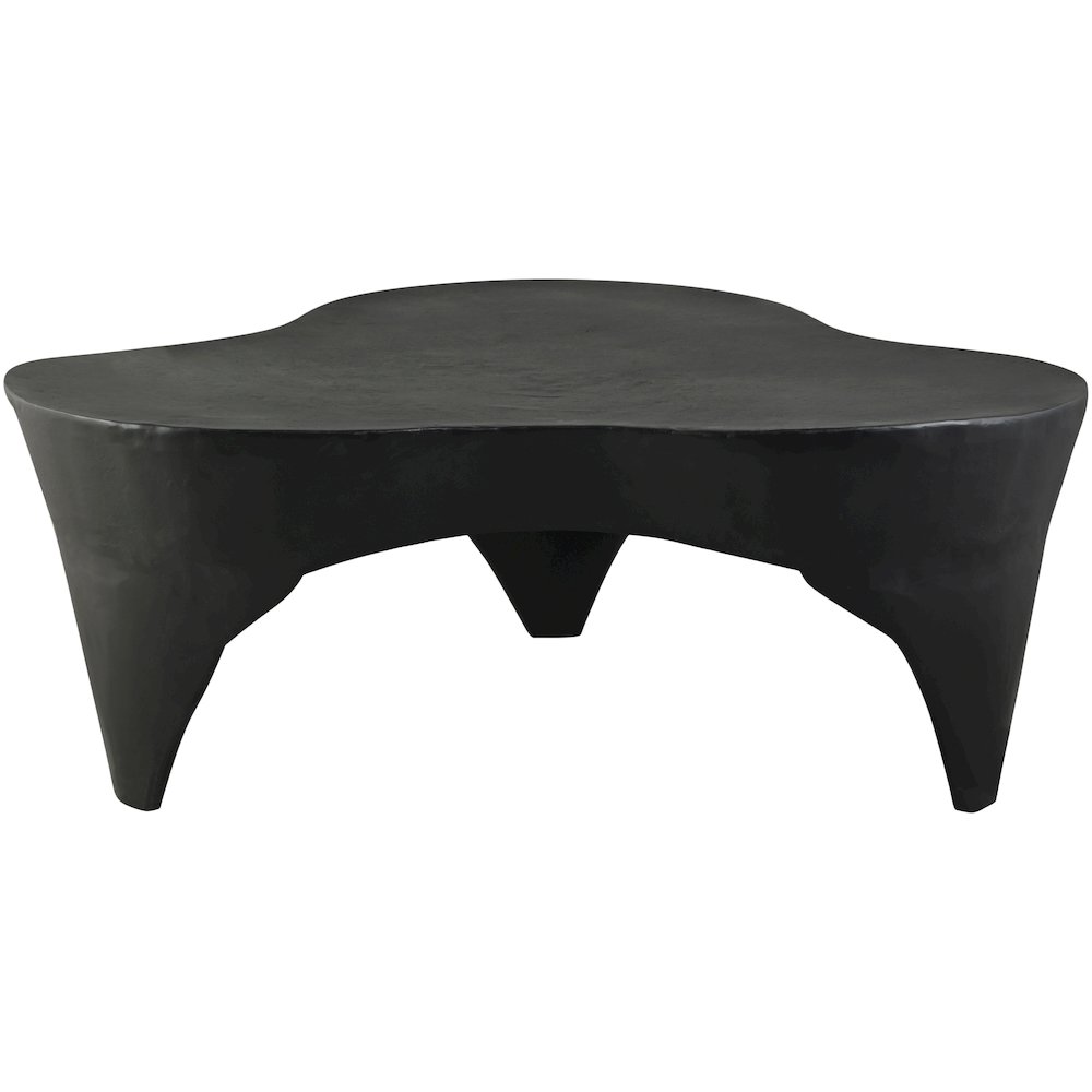 Bourges Black Aluminum Coffee Table, Black. Picture 2