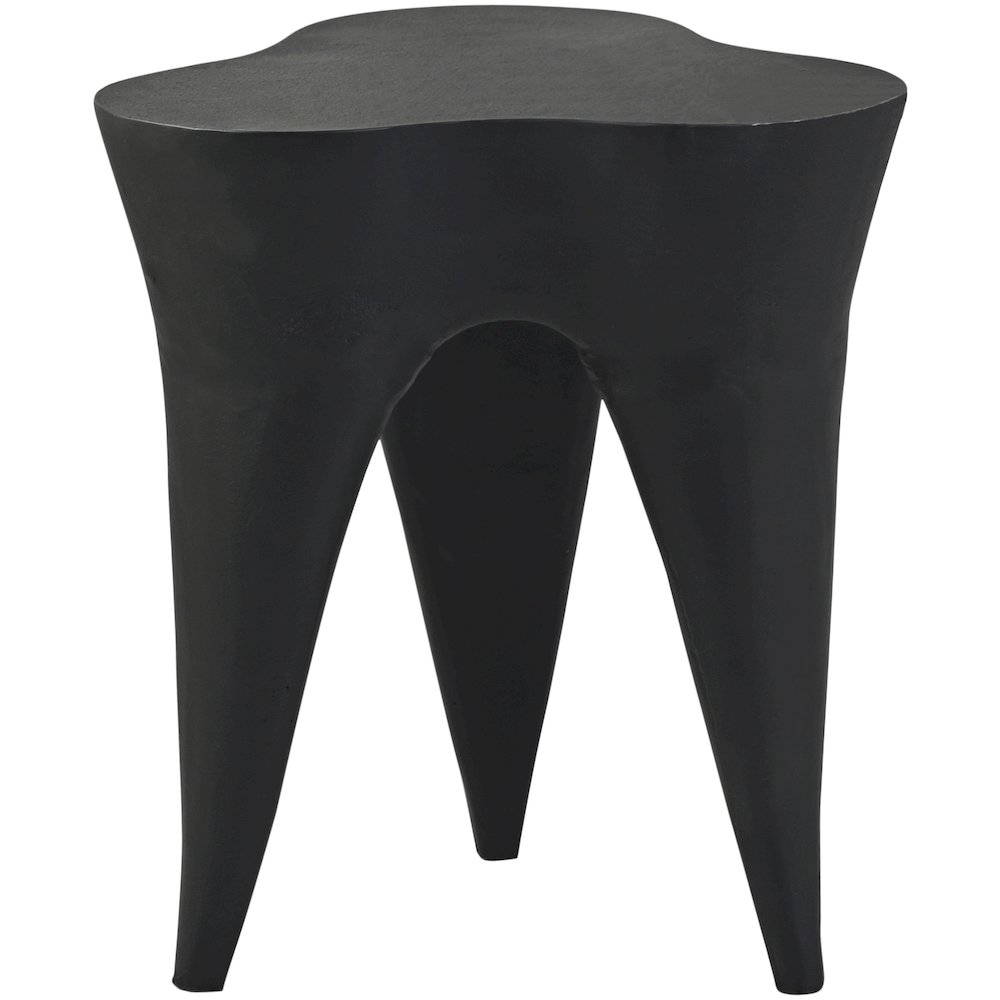 Bourges Black Aluminum End Table, Black. Picture 2