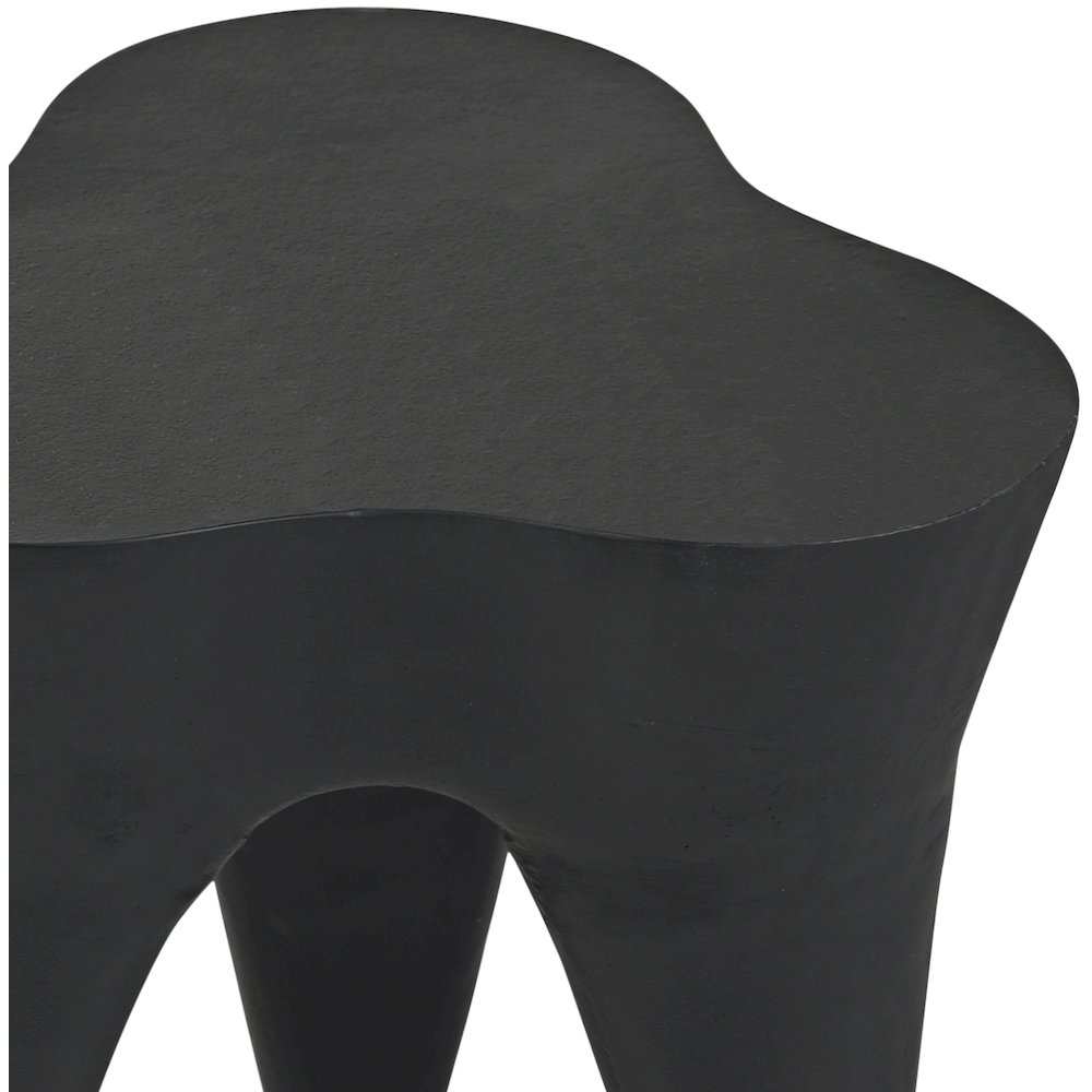 Bourges Black Aluminum End Table, Black. Picture 6