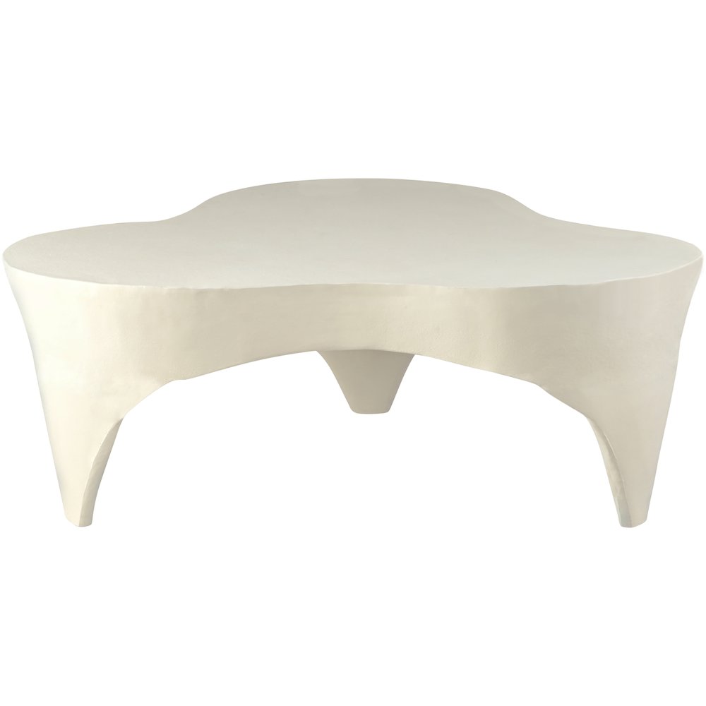 Bourges Cream Aluminum Coffee Table, Cream. Picture 2