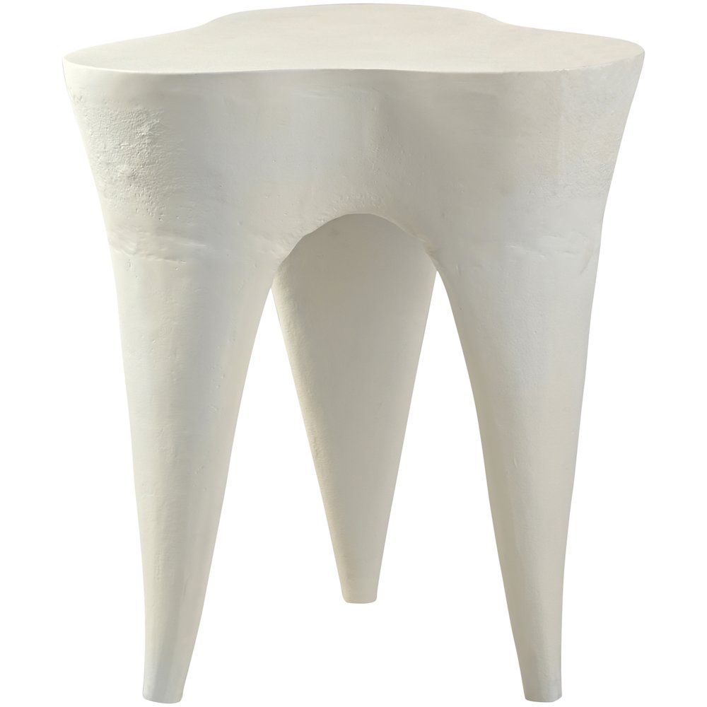 Bourges Cream Aluminum End Table, Cream. Picture 2