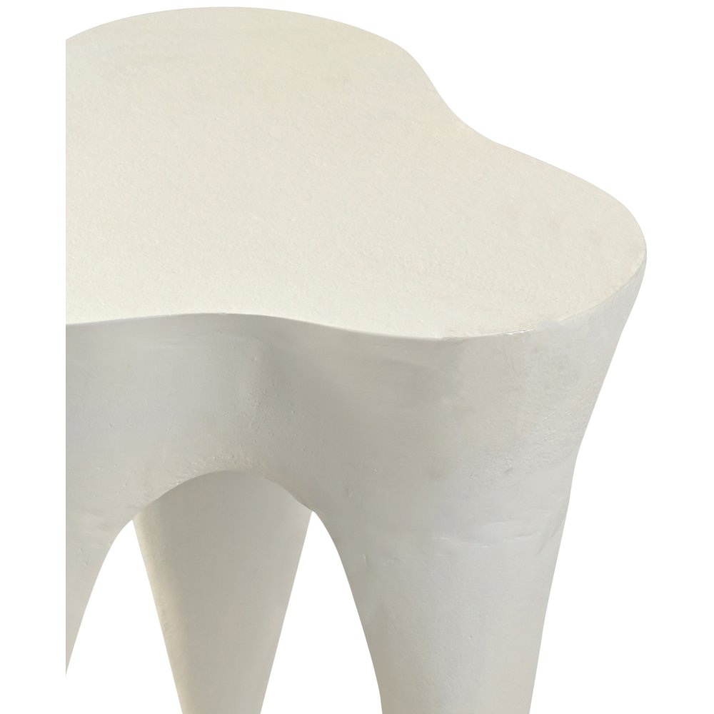 Bourges Cream Aluminum End Table, Cream. Picture 6
