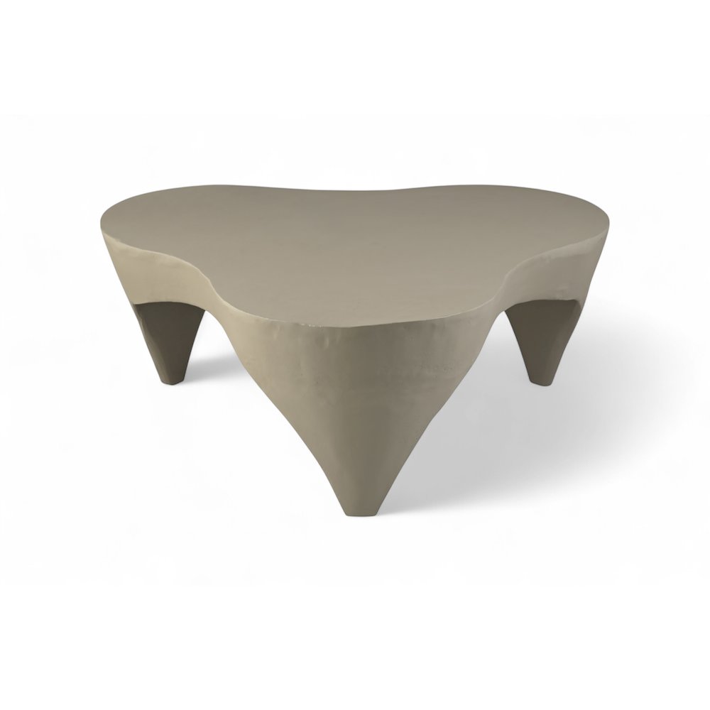 Bourges Taupe Aluminum Coffee Table, Taupe. Picture 1