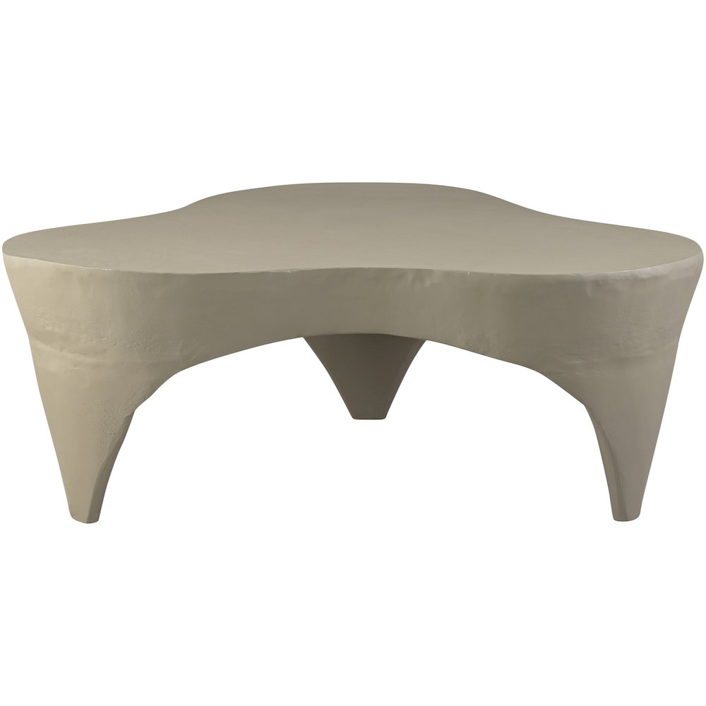 Bourges Taupe Aluminum Coffee Table, Taupe. Picture 2