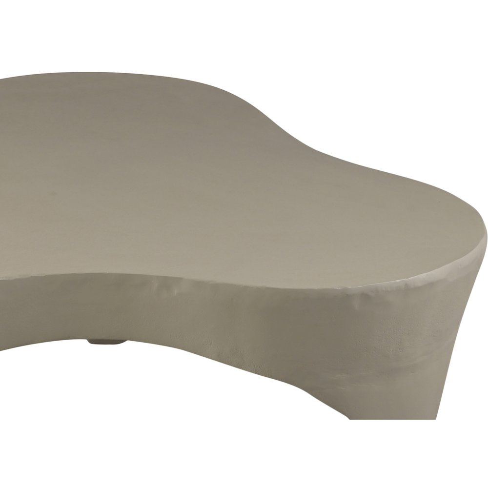 Bourges Taupe Aluminum Coffee Table, Taupe. Picture 6
