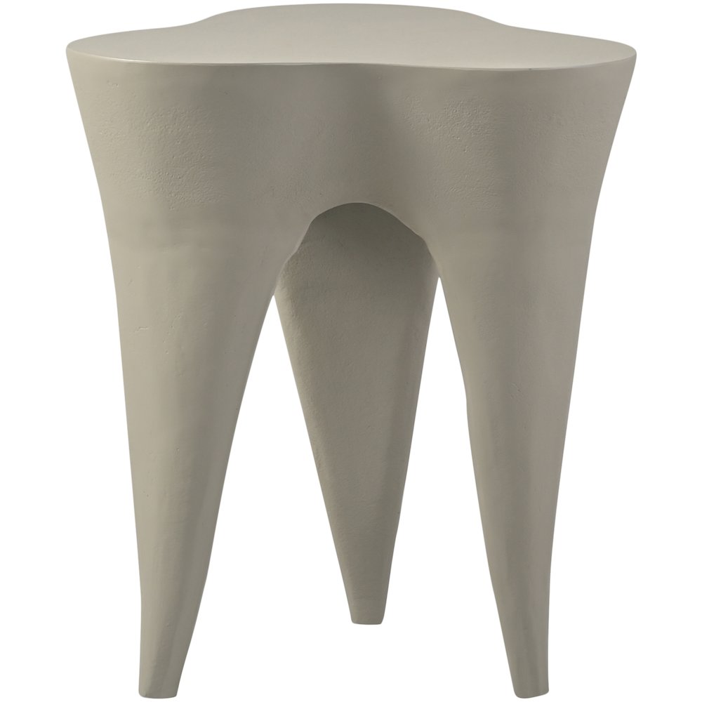 Bourges Taupe Aluminum End Table, Taupe. Picture 2