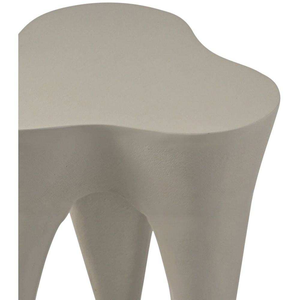 Bourges Taupe Aluminum End Table, Taupe. Picture 6