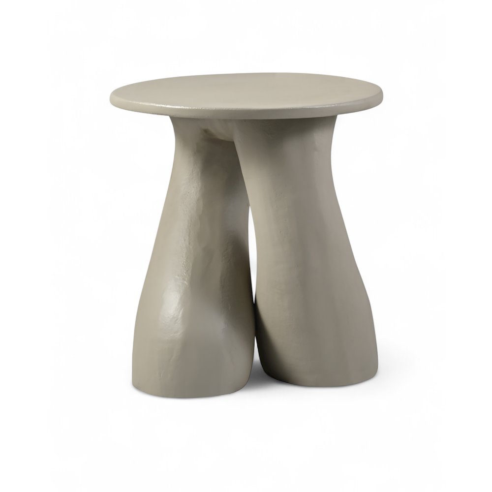 Talence Taupe Aluminum End Table, Taupe. Picture 1