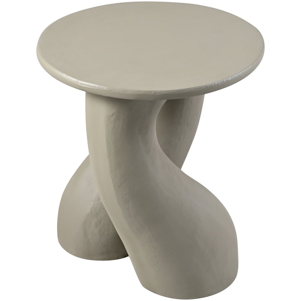 Talence Taupe Aluminum End Table, Taupe. Picture 2