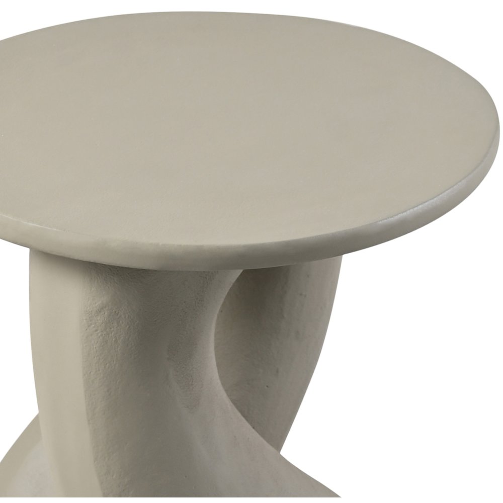 Talence Taupe Aluminum End Table, Taupe. Picture 6