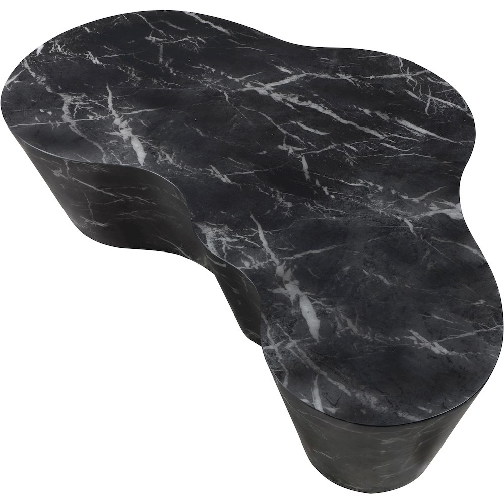 Monza Black Marble Finish Concrete Coffee Table. Picture 4