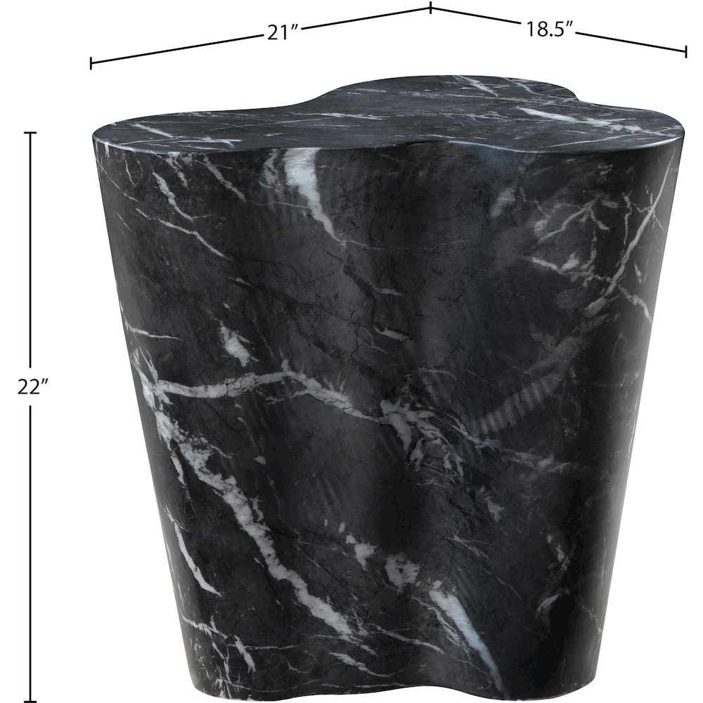 Monza Black Marble Finish Concrete End Table. Picture 7