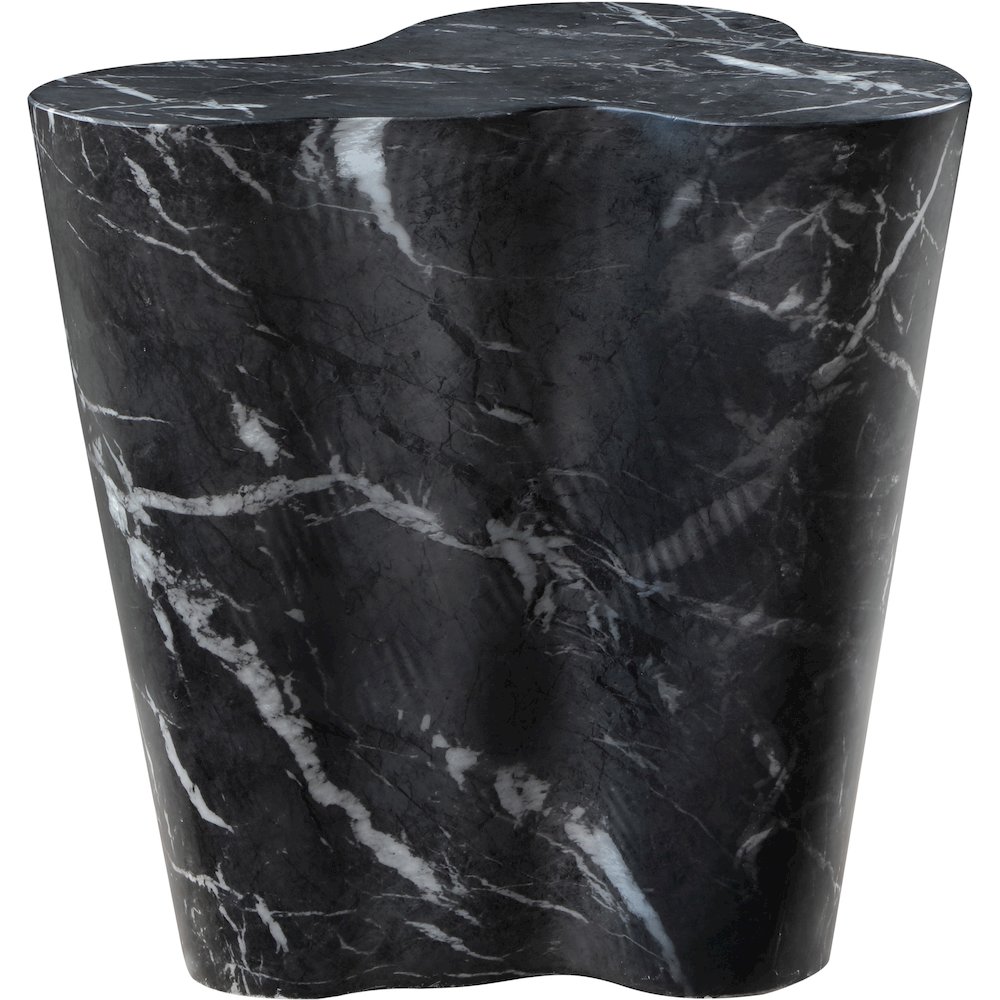 Monza Black Marble Finish Concrete End Table. Picture 4