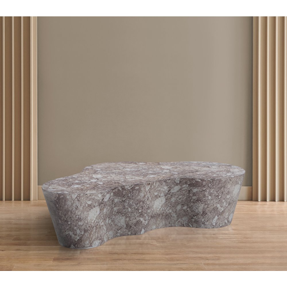 Monza Brown Marble Finish Concrete Coffee Table. Picture 2